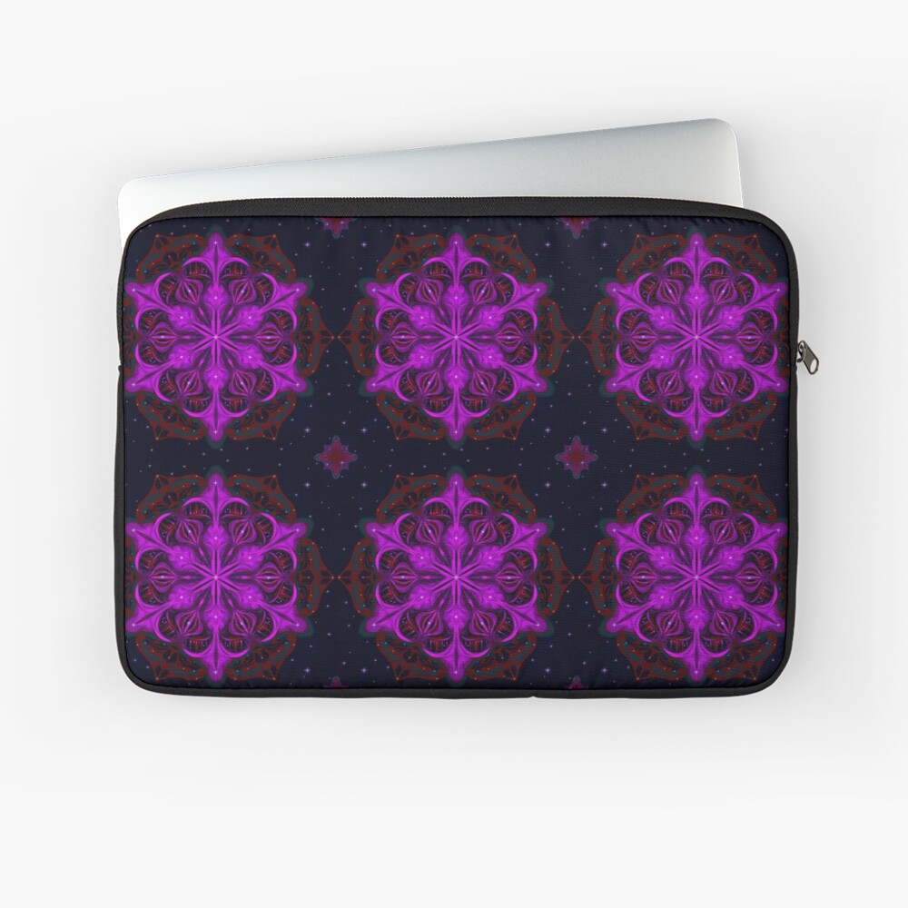 Spaceborne Orchid Snowflake Laptop Sleeve