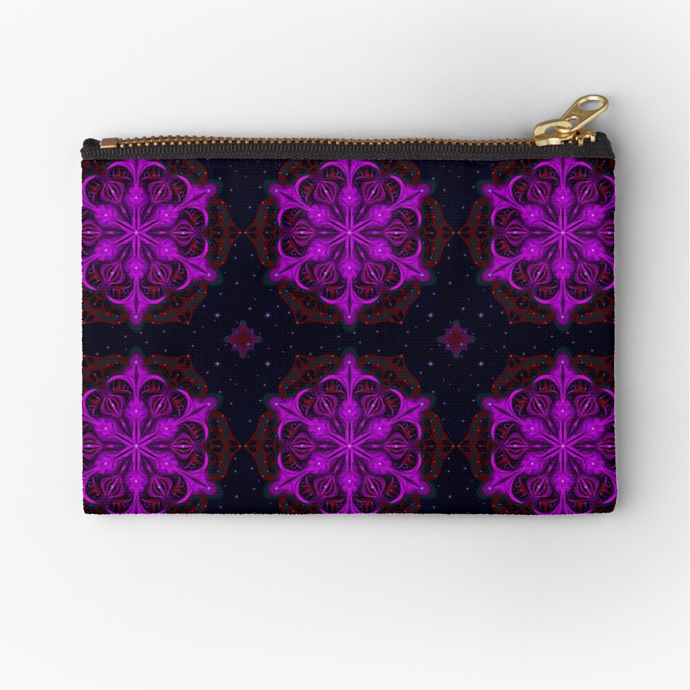 Spaceborne Orchid Snowflake Zipper Pouch