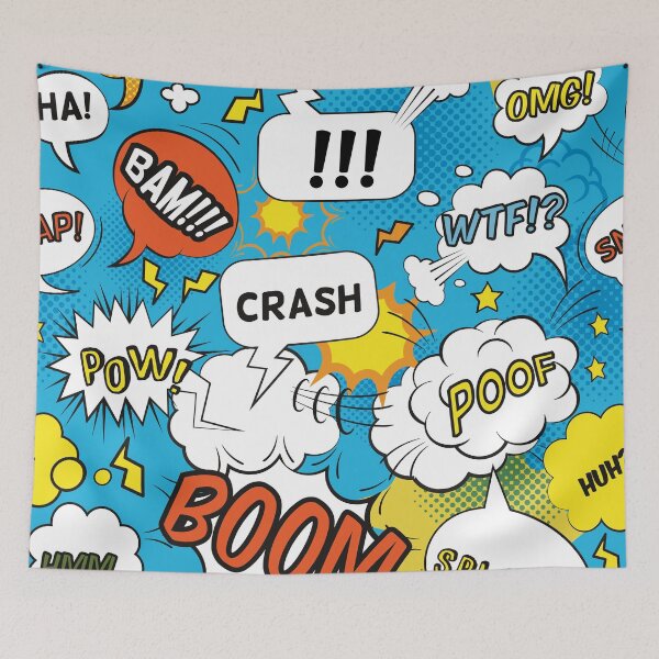 Item preview, Comic Speech Bubbles Funny Pattern designed and sold by AnastasiaDesign.