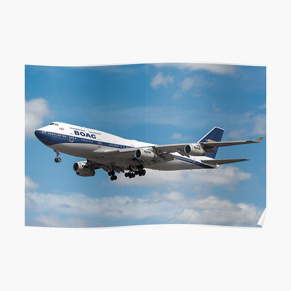 Boeing 747-436 British Airways (BOAC Retro Livery) Poster