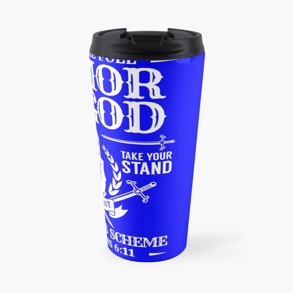 "Armor of God Bible Quote Christian Gift" Travel Coffee Mug for Sale by