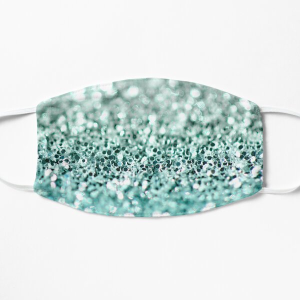 Aqua Glitter Flat Mask