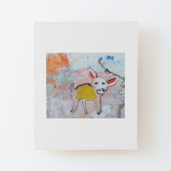 Lucky pig birthday wedding birth baptism pig yellow child in love Wood Mounted Print