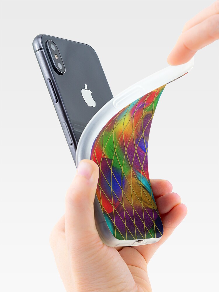 Alternate view of Golden Diamonds, Rainbow Void iPhone Case & Cover