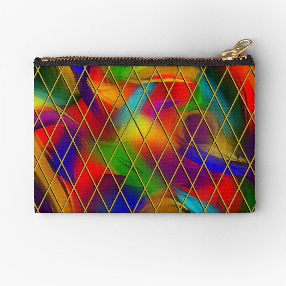 Golden Diamonds, Rainbow Void Zipper Pouch