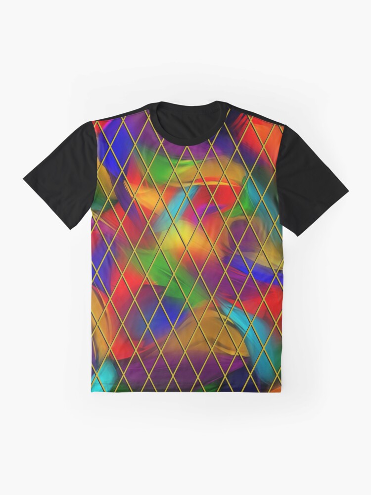 Alternate view of Golden Diamonds, Rainbow Void Graphic T-Shirt