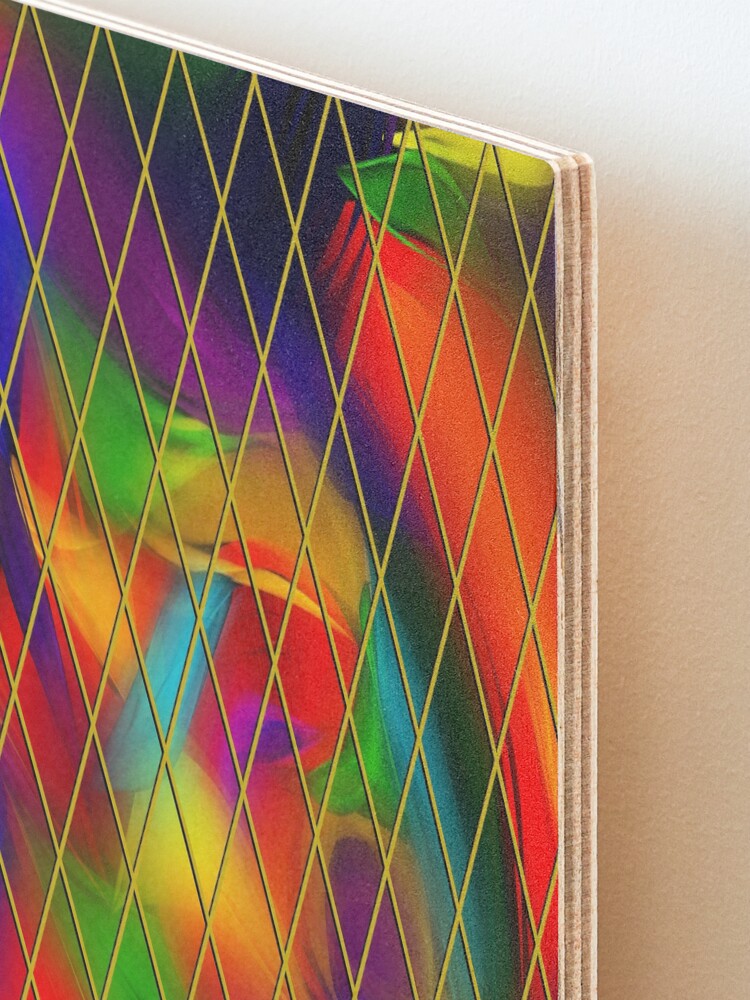Alternate view of Golden Diamonds, Rainbow Void Mounted Print