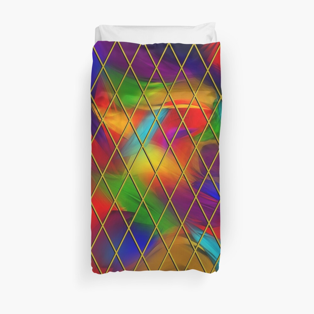 Golden Diamonds, Rainbow Void Duvet Cover