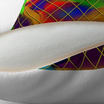 Alternate view of Golden Diamonds, Rainbow Void Floor Pillow