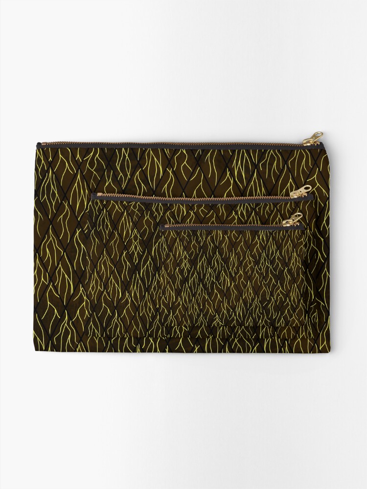 Alternate view of Earthen Scales, Golden Streams Zipper Pouch