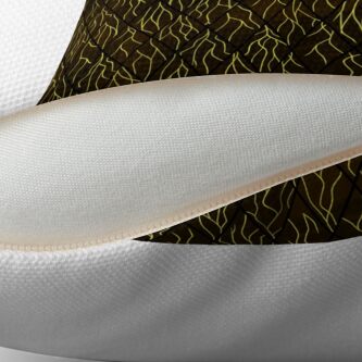 Alternate view of Earthen Scales, Golden Streams Floor Pillow