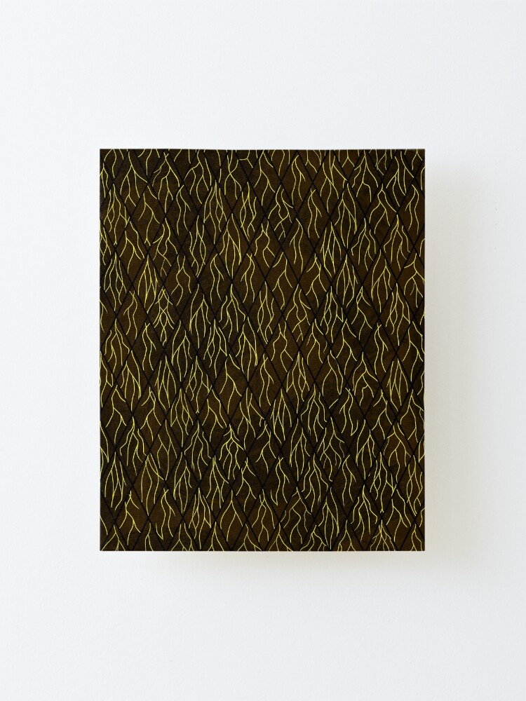 Alternate view of Earthen Scales, Golden Streams Mounted Print