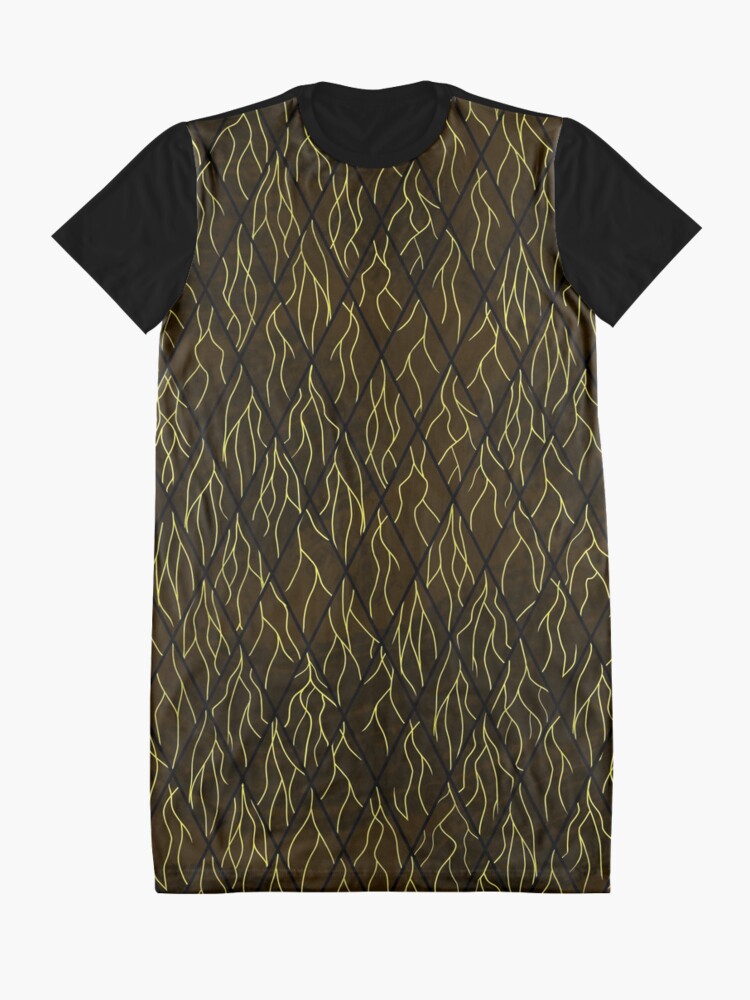 Alternate view of Earthen Scales, Golden Streams Graphic T-Shirt Dress