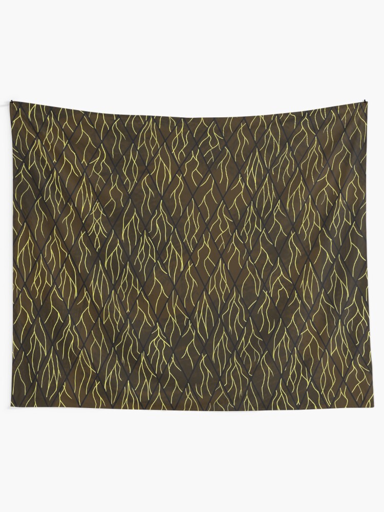 Alternate view of Earthen Scales, Golden Streams Tapestry