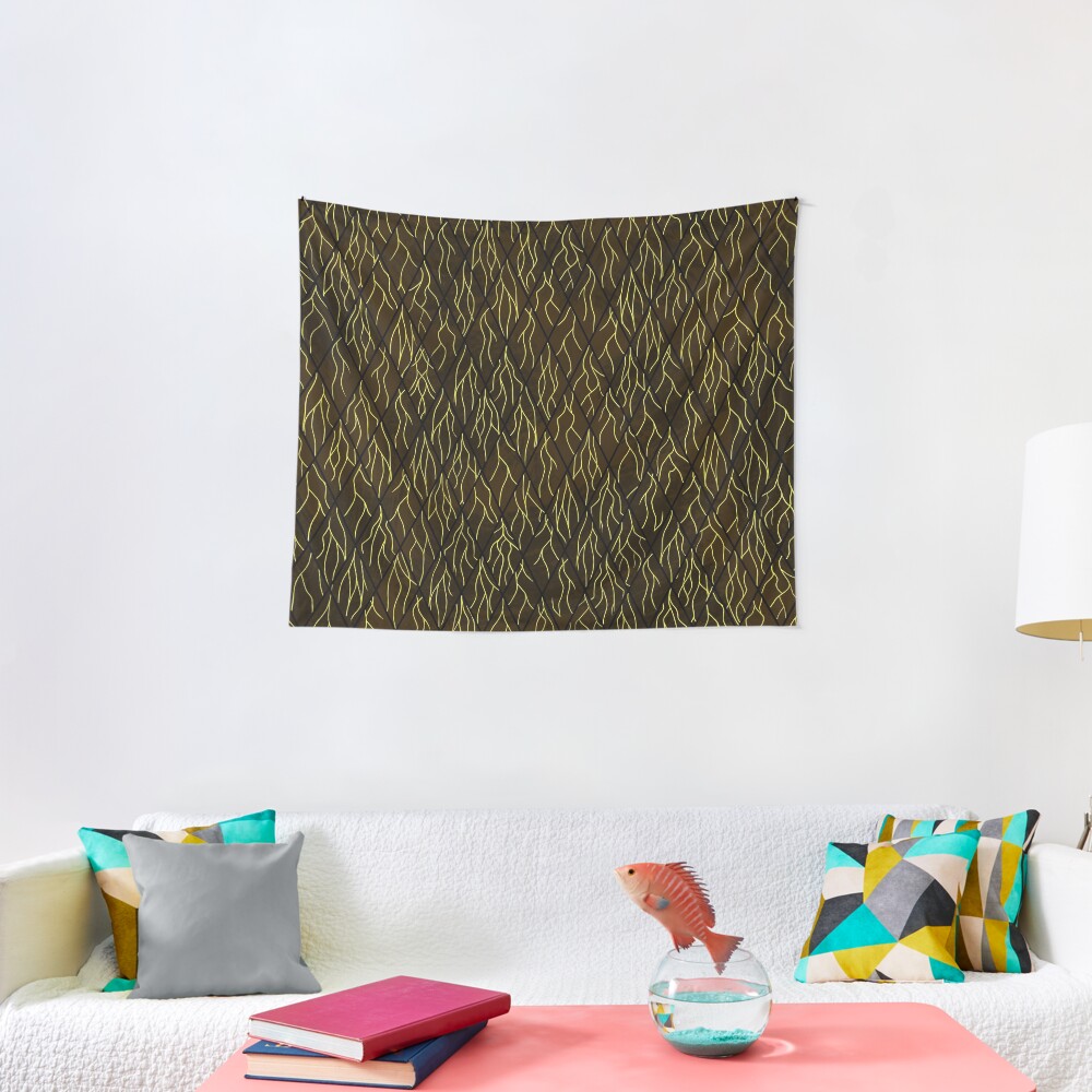 Earthen Scales, Golden Streams Tapestry
