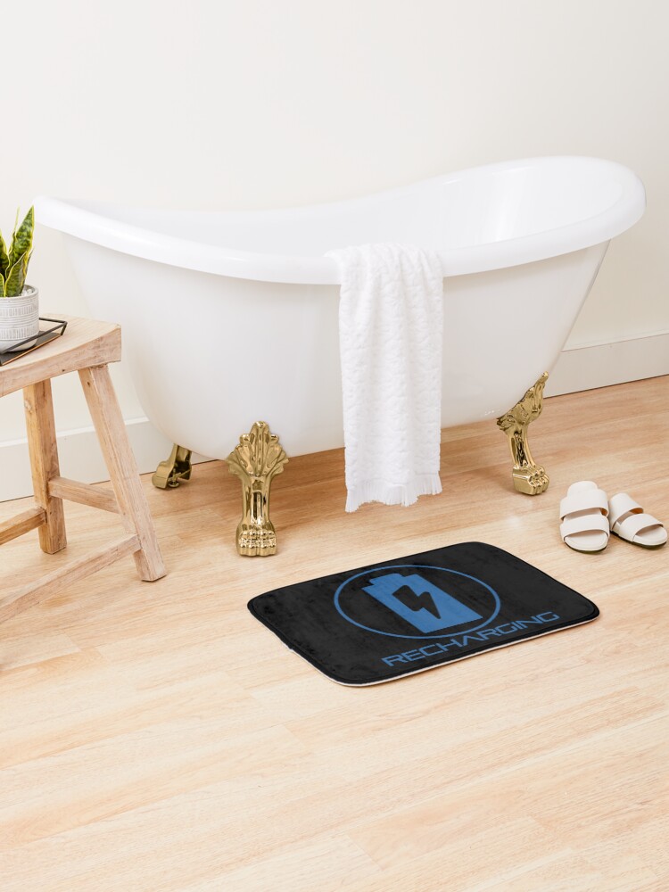 Thumbnail 2 of 6, Bath Mat, Recharging designed and sold by MrTeeTime.