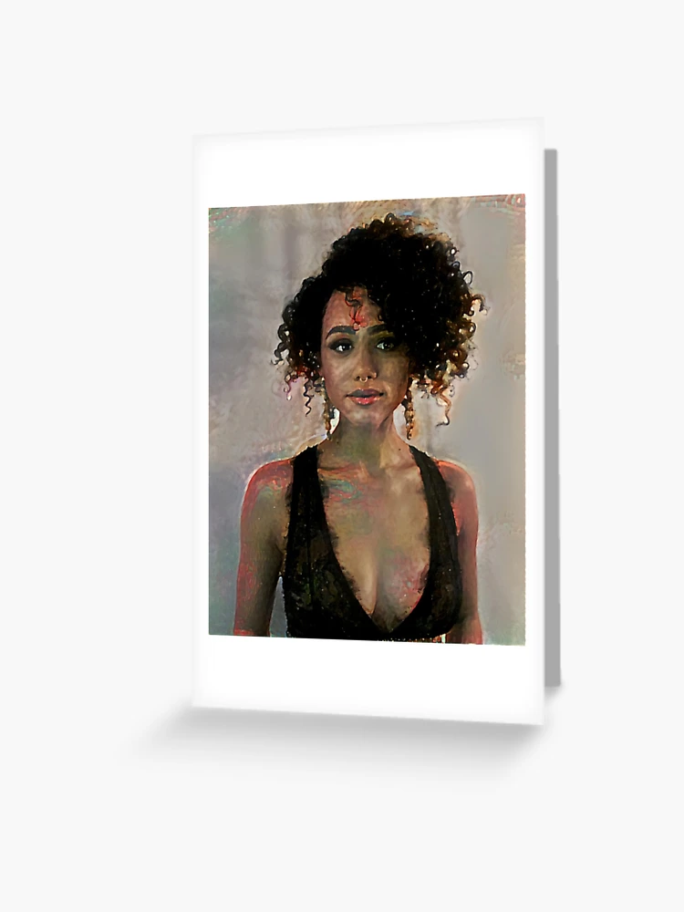 Nathalie Emmanuel Painting | Greeting Card