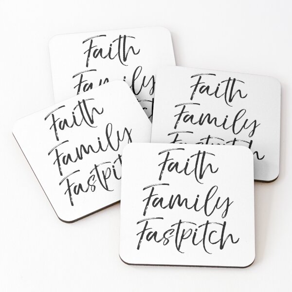 Item preview, Faith Family Fastpitch Christian Quote designed and sold by TNDesignStudio.