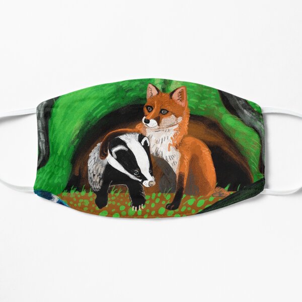 Of foxes and badgers Flat Mask