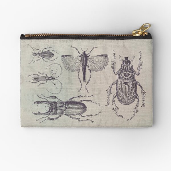 Vintage Beetles And Bugs Zipper Pouch