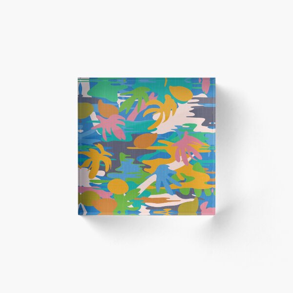 Tahiti Garden I. / Exotic Plants and Fruits Acrylic Block