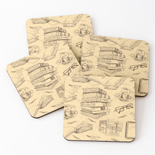 Item preview, Hand Drawn Books Pattern designed and sold by AnastasiaDesign.