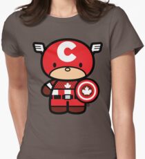 Chibi-Fi Captain Canada Women's Fitted T-Shirt