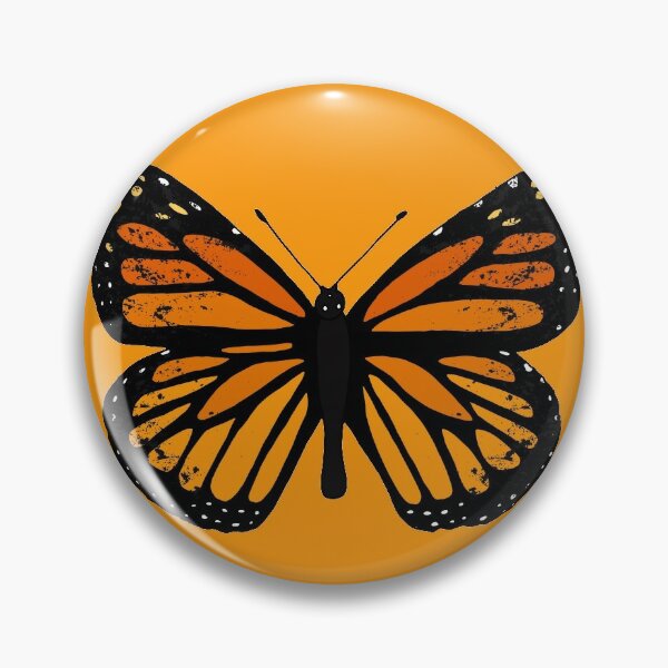 Butterfly Pin Monarch Butterfly Badge Push Pins Cottagecore