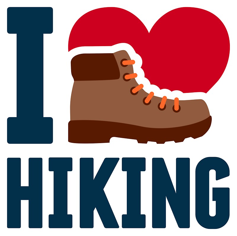 "I Love Hiking" Stickers by emberstudio Redbubble