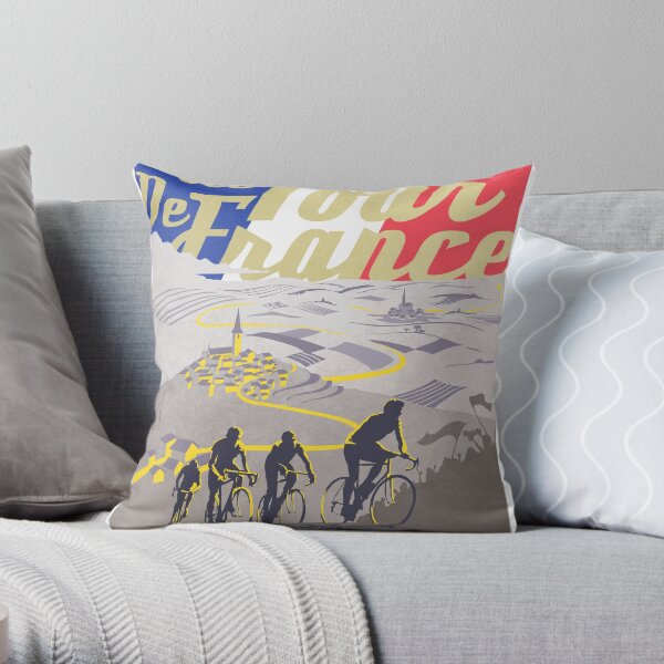 Le Tour de France retro poster Throw Pillow