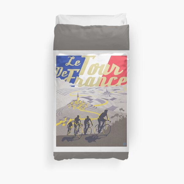 Affiche rétro du Tour de France Housse de couette