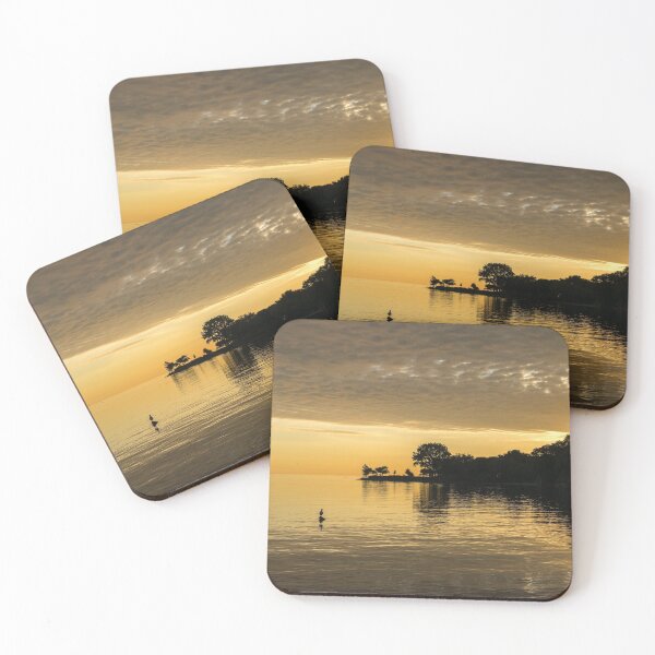 Item preview, One Seagull - Lake Ontario Sunrise in Lustrous Gold designed and sold by Georgia Mizuleva.