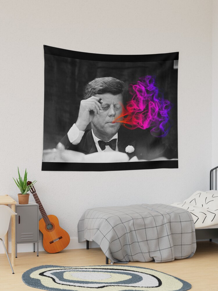 JFK smoking Tapestry