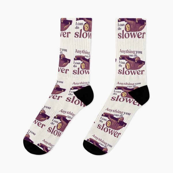 Item preview, Anything you can do I can do slower - Funny Sloth Quote - Lazy and Adorable - Purple and Yellow designed and sold by AnanasArt.