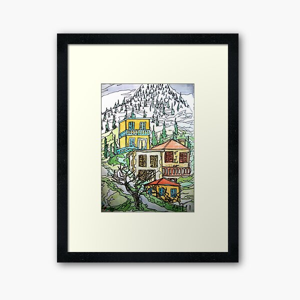 Item preview, Karpenisi, Greece. Water colour & Ink designed and sold by sitesorted.