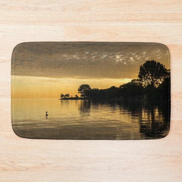 Item preview, One Seagull - Lake Ontario Sunrise in Lustrous Gold designed and sold by Georgia Mizuleva.
