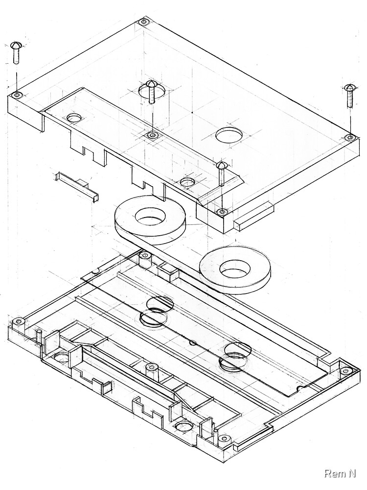"Exploded Cassette Tape " Photographic Print by RevitalNeo Redbubble