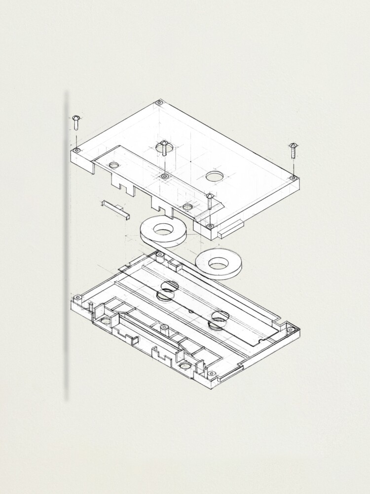 "Exploded Cassette Tape " Photographic Print by RevitalNeo Redbubble