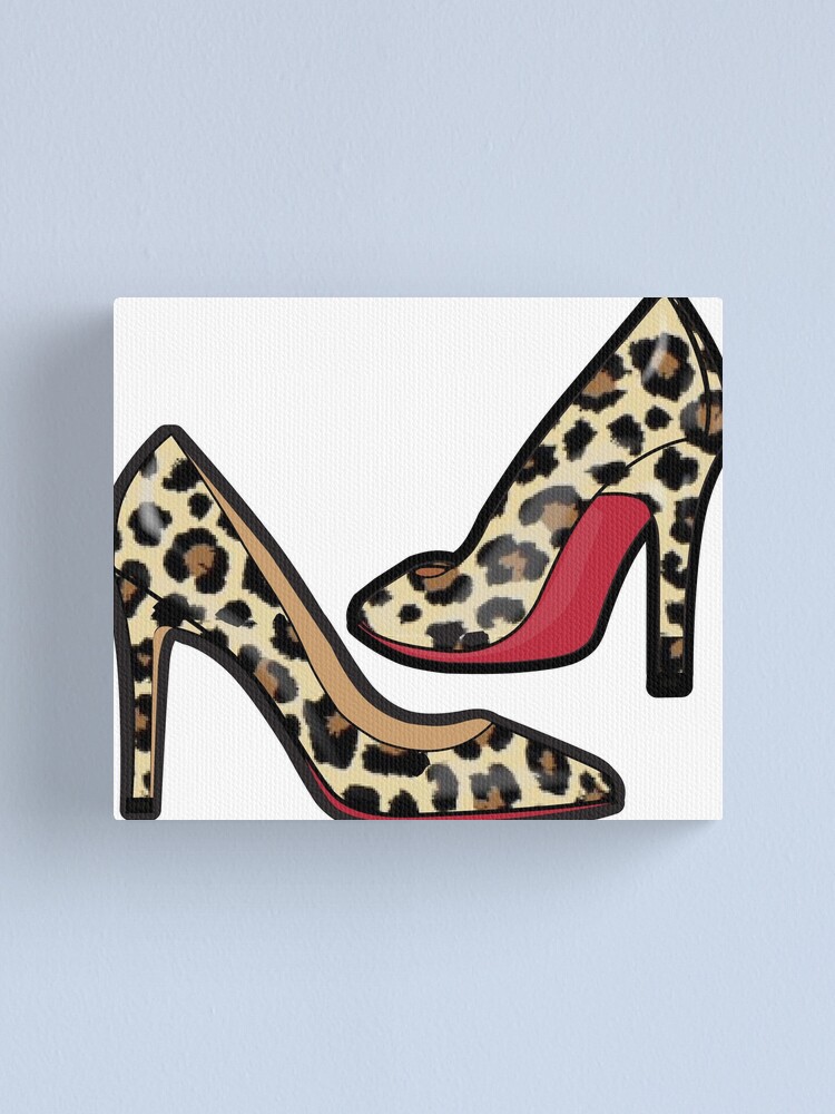 leopard red bottom shoes