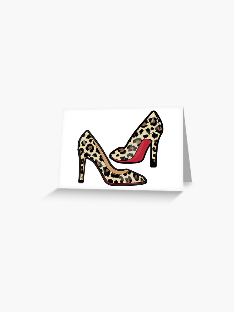 leopard red bottom shoes