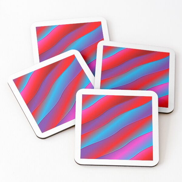 Item preview, red blue waves pattern designed and sold by Delicarte.