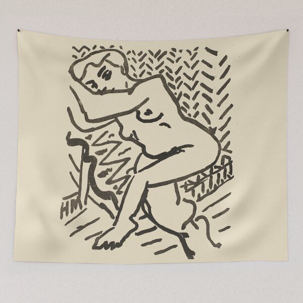 Aperçu de l'œuvre Woman Laying - Matisse créée et vendue par HouseofBalloon.