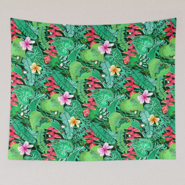 Item preview, Cheerful Tree Frogs in Lush Australian Greenery  designed and sold by Perrin Le Feuvre.