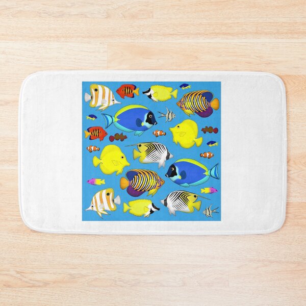 Item preview, reef fish 4 (blue background) designed and sold by schnuppadoo.