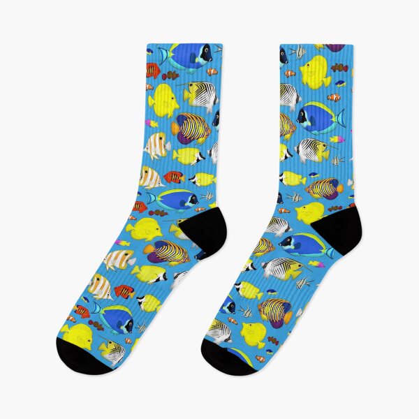 Item preview, reef fish 4 (blue background) designed and sold by schnuppadoo.
