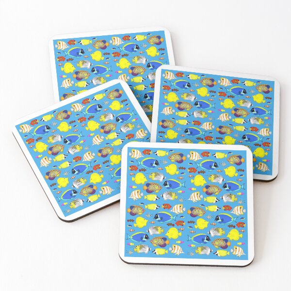 Item preview, Copy of reef fish 4 (blue background small fish) designed and sold by schnuppadoo.