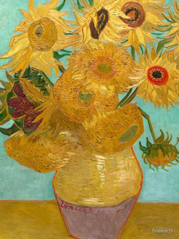 Aperçu 4 sur 4. Coque iPhone avec l'œuvre Vase avec douze tournesols par Vincent Van Gogh 1889 créée et vendue par fineearth.