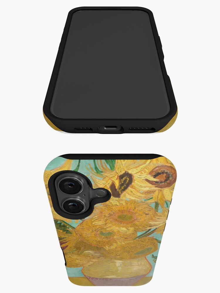 Aperçu 3 sur 4. Coque iPhone avec l'œuvre Vase avec douze tournesols par Vincent Van Gogh 1889 créée et vendue par fineearth.