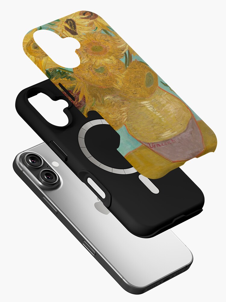 Aperçu 2 sur 4. Coque iPhone avec l'œuvre Vase avec douze tournesols par Vincent Van Gogh 1889 créée et vendue par fineearth.