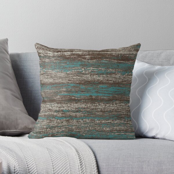 Teal and hot sale chocolate pillows